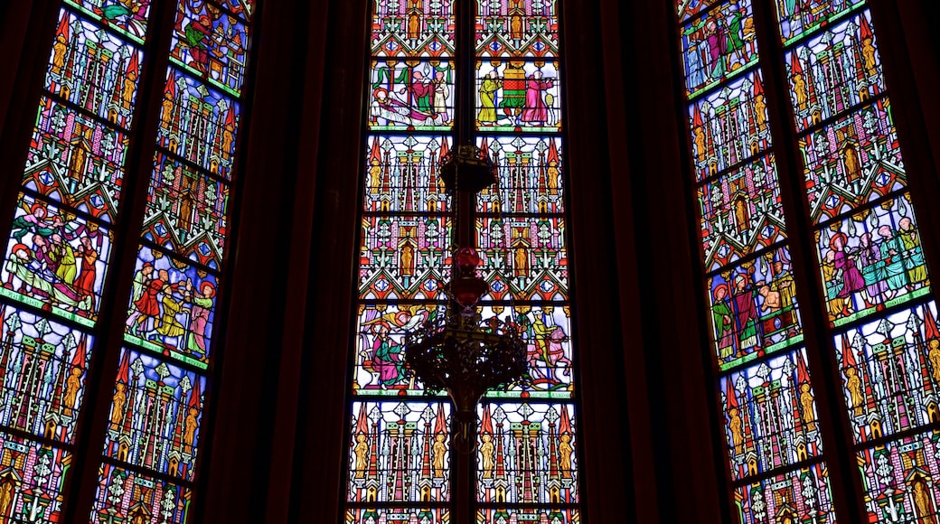 Katedralen i Limoges som visar interiörer och en kyrka eller katedral