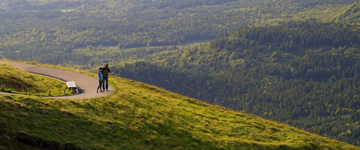 Puy de Dome showing landscape views and tranquil scenes as well as a couple
