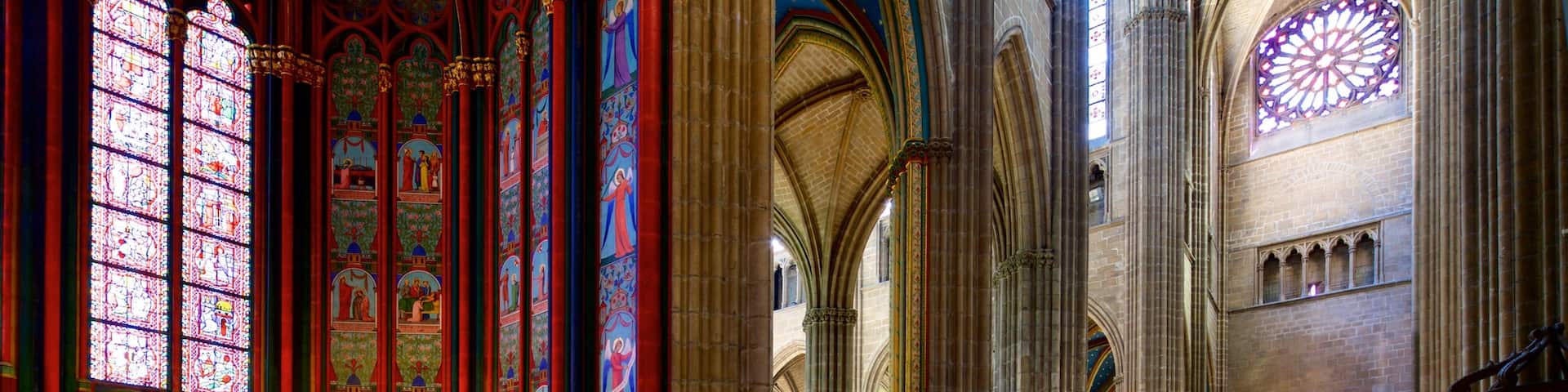 Limoges Cathedral featuring heritage elements, interior views and a church or cathedral