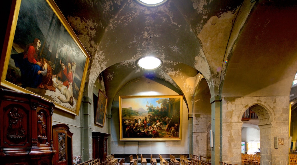 Church of Notre-Dame-du-Marthuret featuring interior views, a church or cathedral and heritage elements