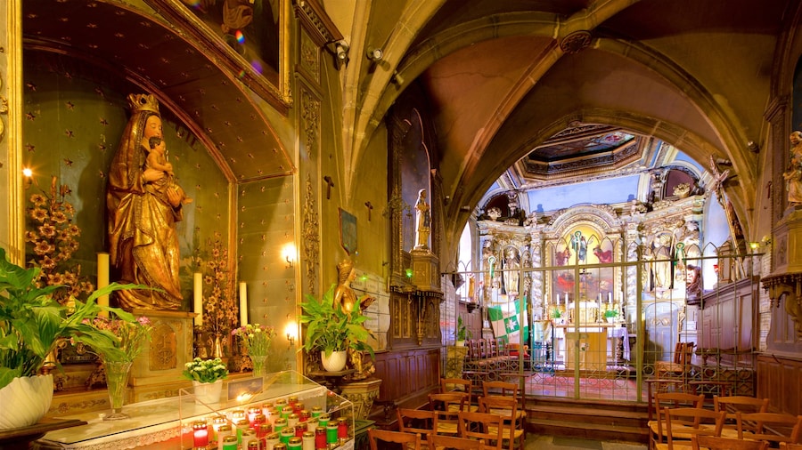 Chapel of St-Aurelien mostrando religiosità, chiesa o cattedrale e statua o scultura