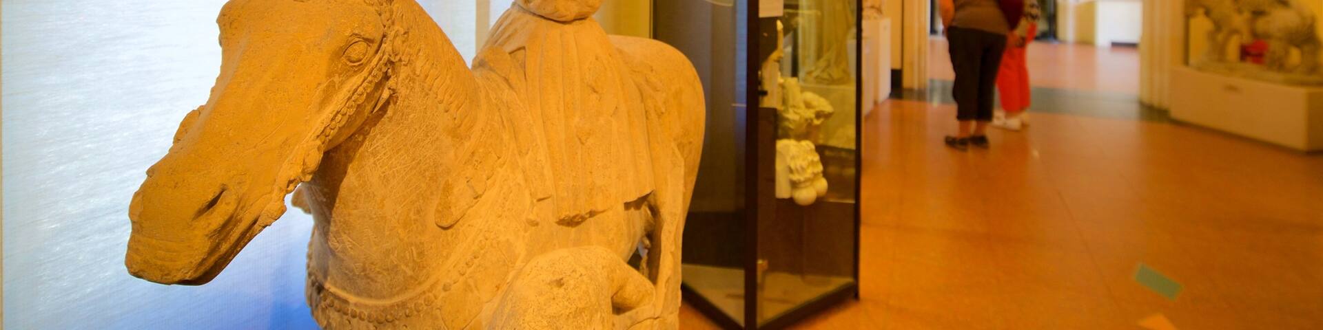 Musee Anne de Beaujeu showing interior views as well as a small group of people