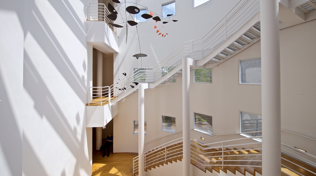 Des Moines Art Center showing interior views