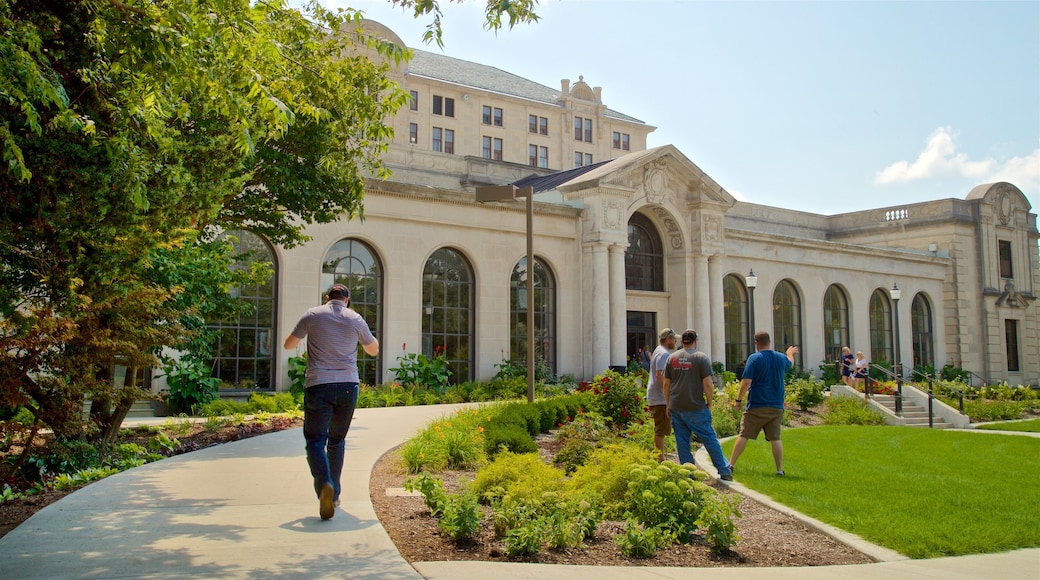 Iowa State University which includes a park and heritage architecture as well as a small group of people