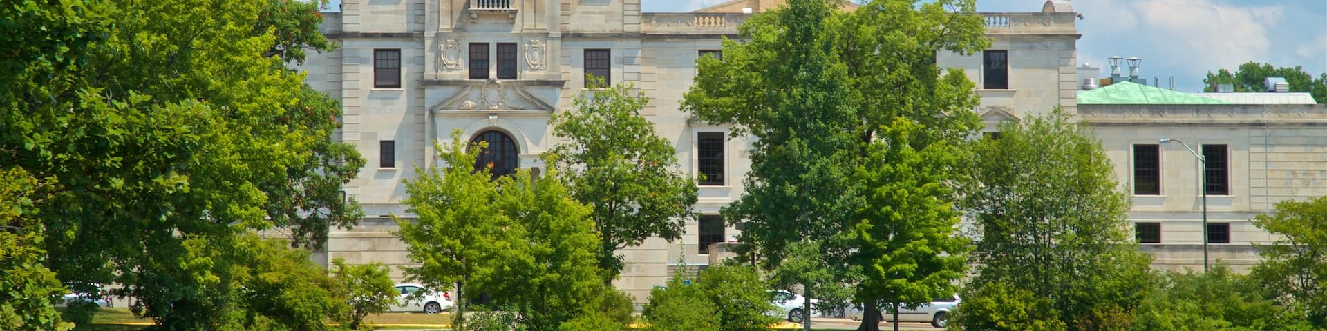 Iowa State University featuring a lake or waterhole and heritage architecture