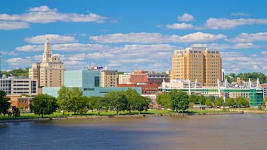 Davenport featuring a city and a river or creek