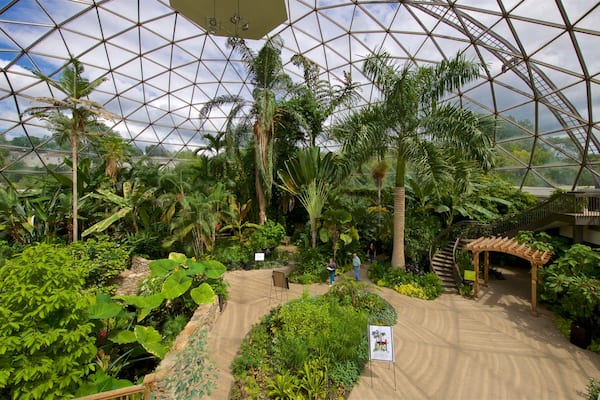 Des Moines Botanical Center montrant vues intérieures et parc