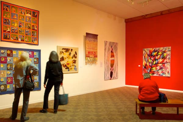 San Jose Museum of Quilts and Textiles which includes interior views and art