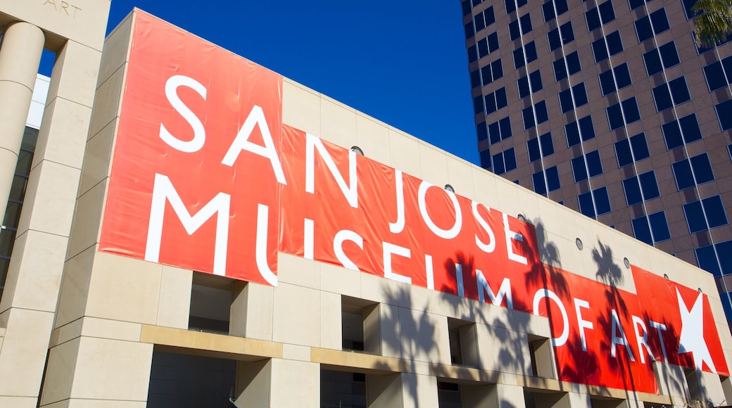 San Jose Museum of Art featuring a city and art