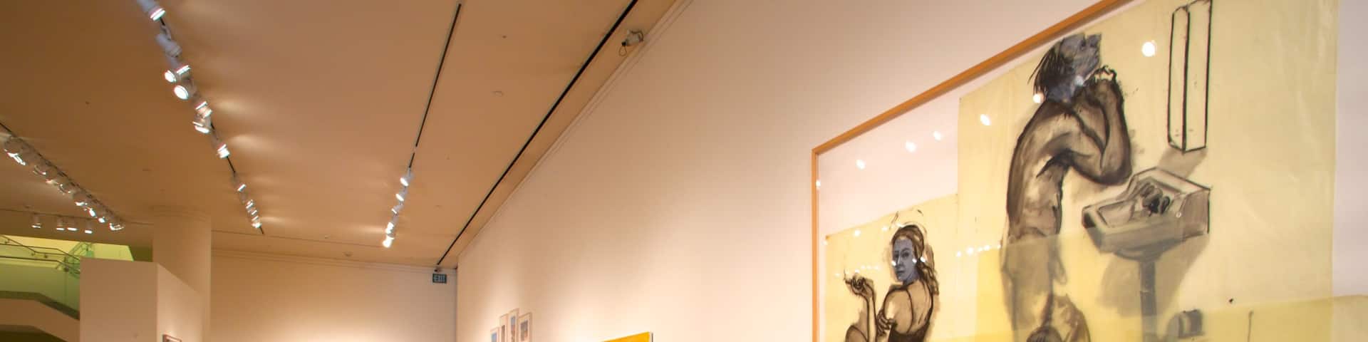 San Jose Museum of Art showing interior views and art