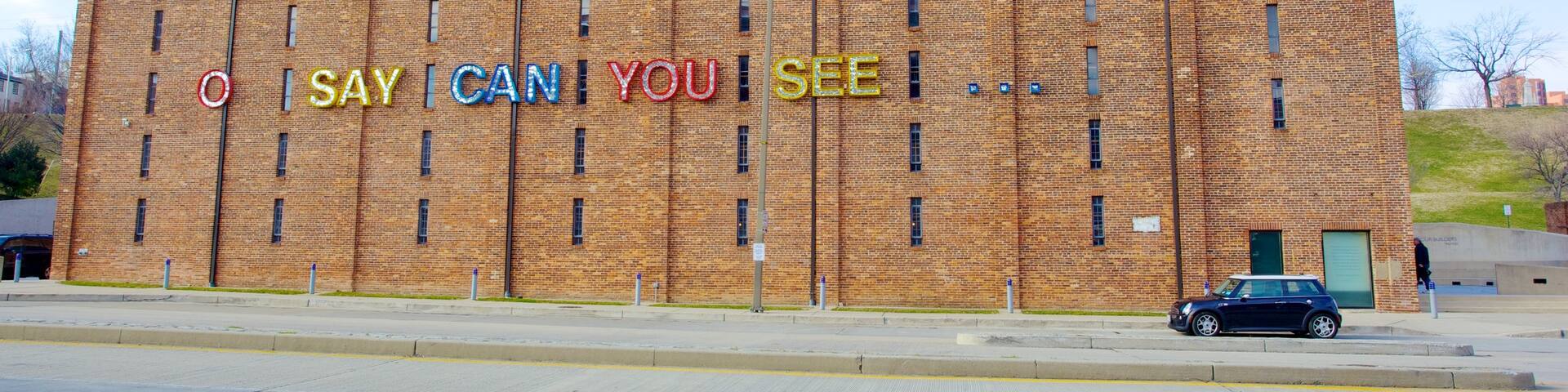 American Visionary Art Museum showing art and signage