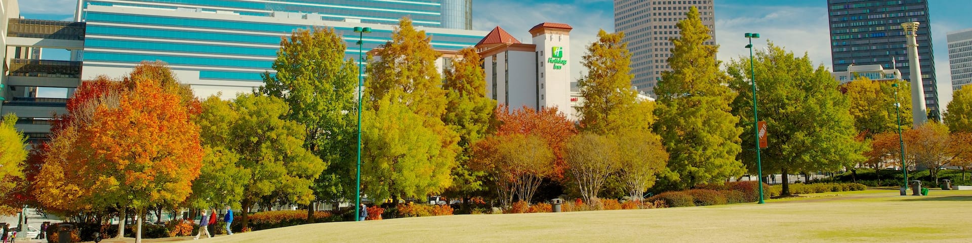 Centennial Olympic Park which includes a garden, a city and a high rise building