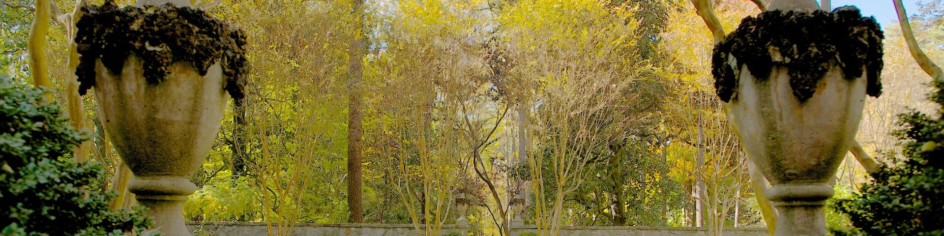 Atlanta History Center showing a garden, a fountain and landscape views