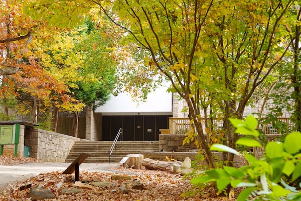 Fernbank Science Center welches beinhaltet Herbstblätter und Landschaften