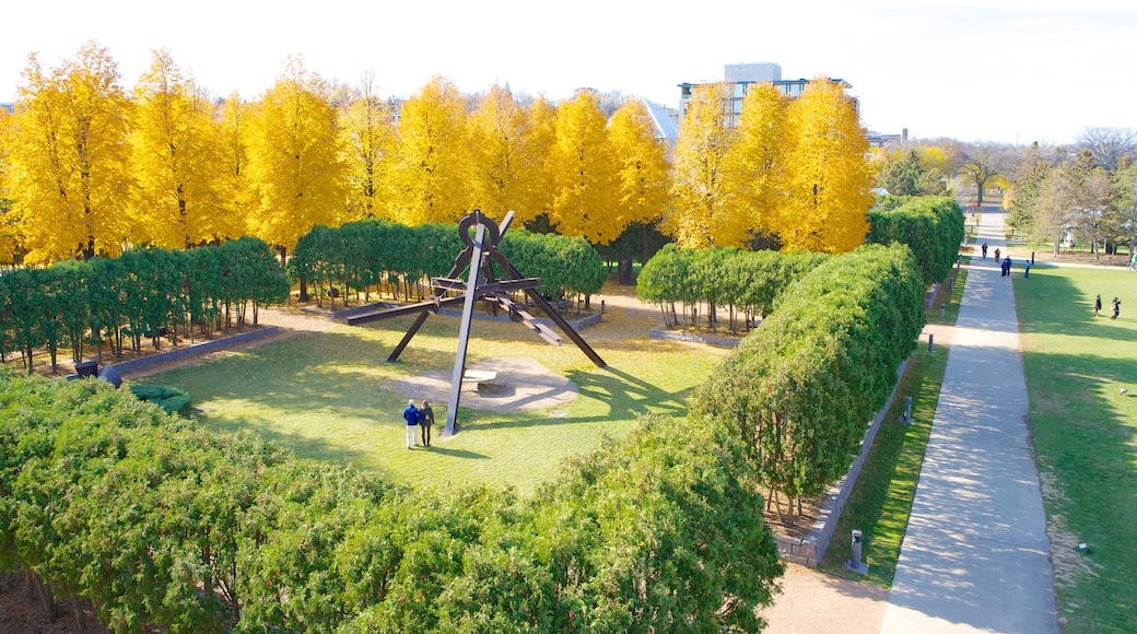 Walker Art Center featuring fall colors, landscape views and art