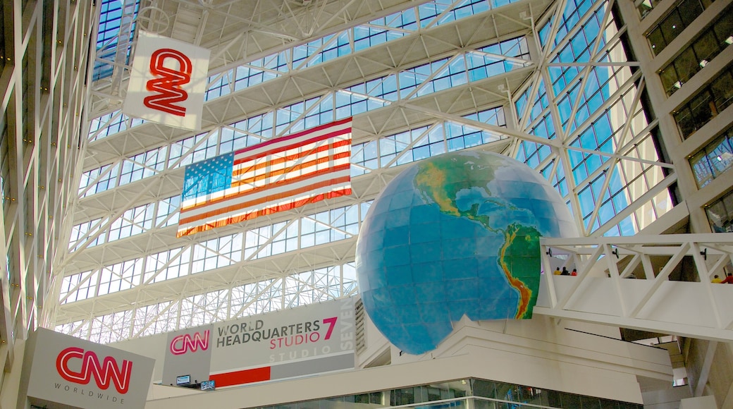 Georgia featuring signage, central business district and modern architecture