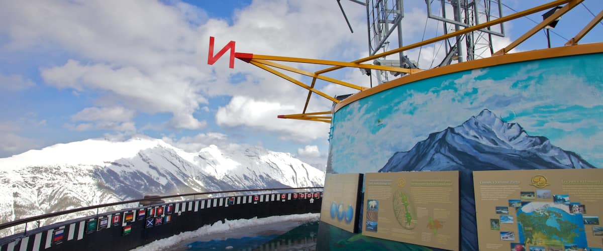 Banff Gondola which includes views, landscape views and mountains