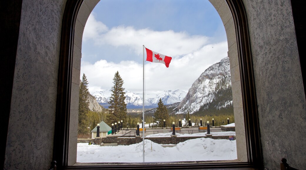 Banff National Park showing snow and mountains