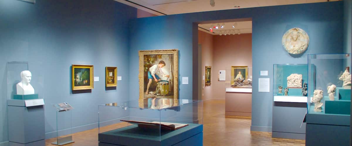 Detroit Institute of Arts showing art and interior views