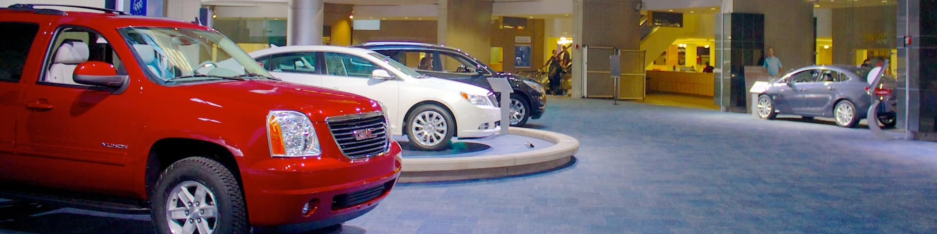 GM Renaissance Center featuring a high rise building and interior views