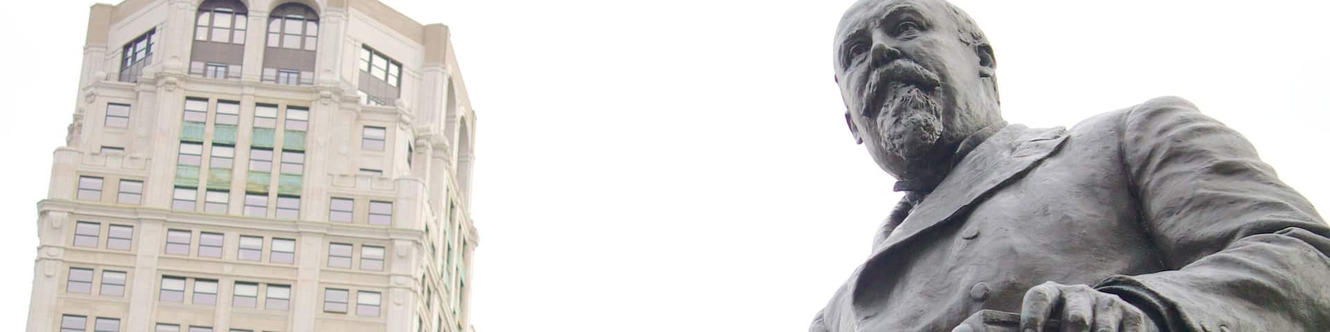 Michigan featuring outdoor art and a statue or sculpture