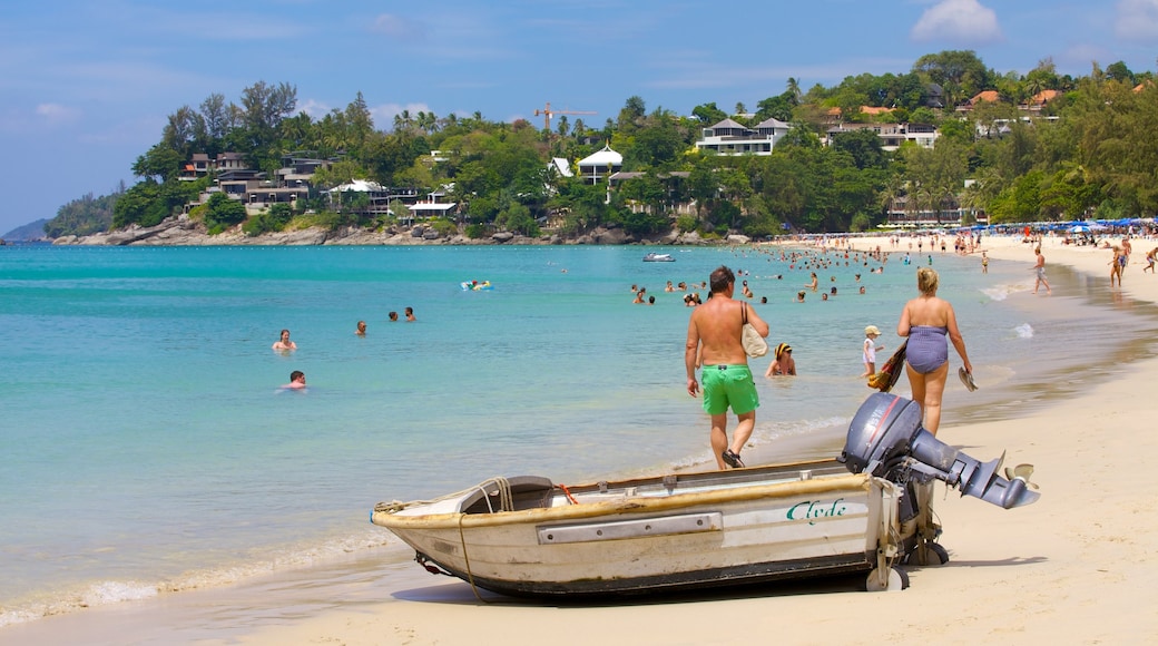 Kata Noi Beach showing tropical scenes, swimming and landscape views