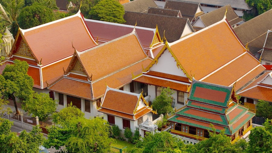 Wat Saket caratteristiche di architettura d\'epoca e piccola città o villaggio