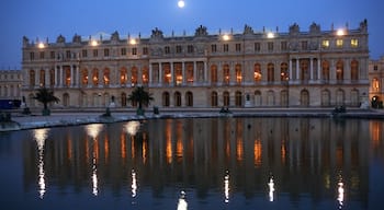 Versailles welches beinhaltet Stadt, Burg und bei Nacht