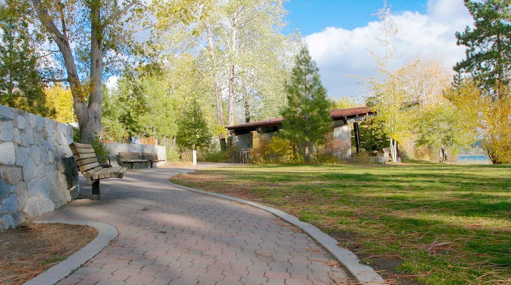 Zona recreativa estatal Kings Beach que incluye vistas panorámicas y un jardín