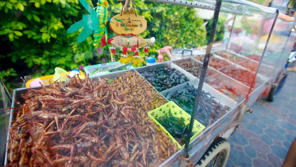 Phố đi bộ cho thấy thức ăn