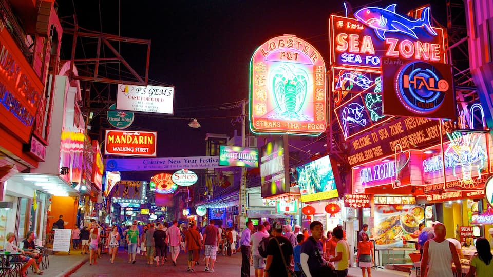 Walking Street mit einem Einkaufen, Stadt und Straßenszenen