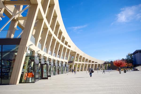 Salt Lake Public Library Main Building showing modern architecture and a city