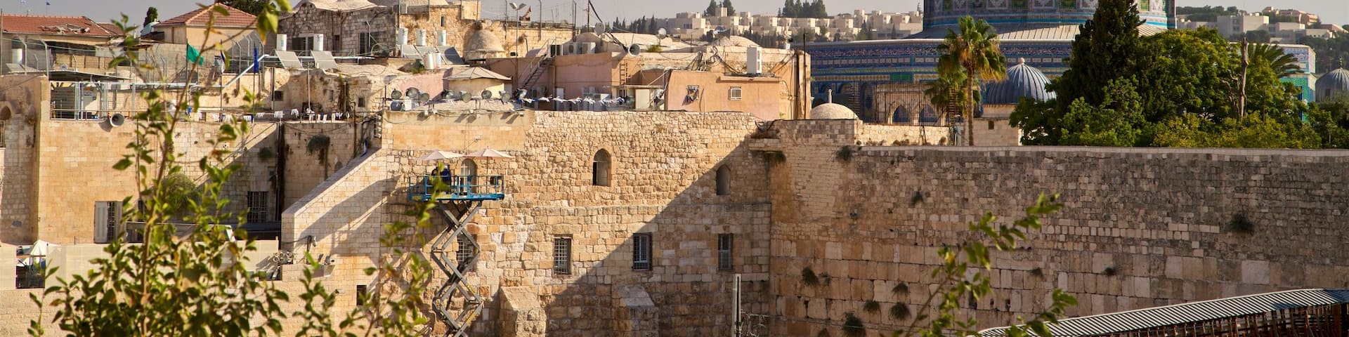 Western Wall featuring a city and heritage architecture
