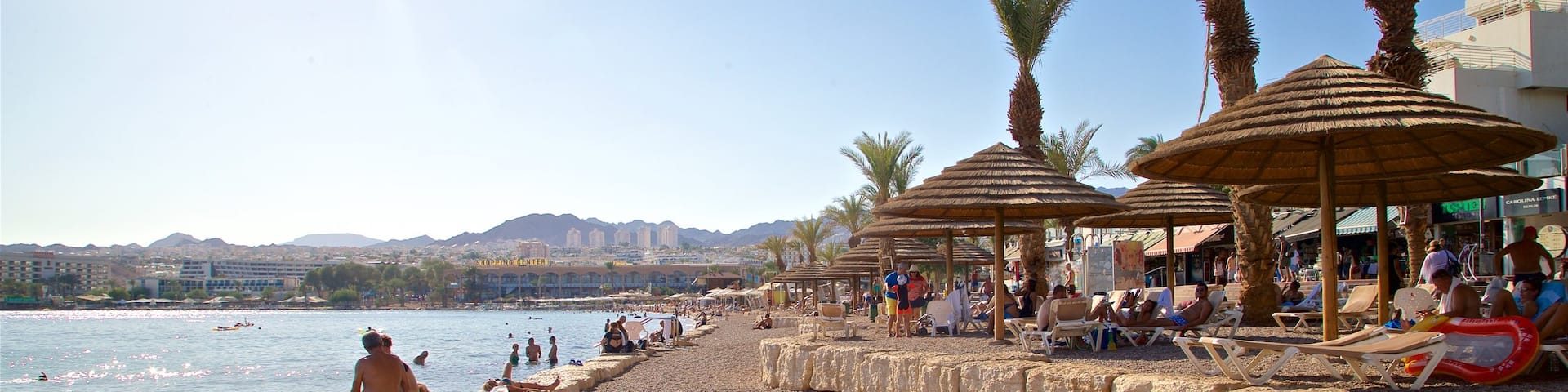 Green Beach featuring a beach and general coastal views as well as a small group of people