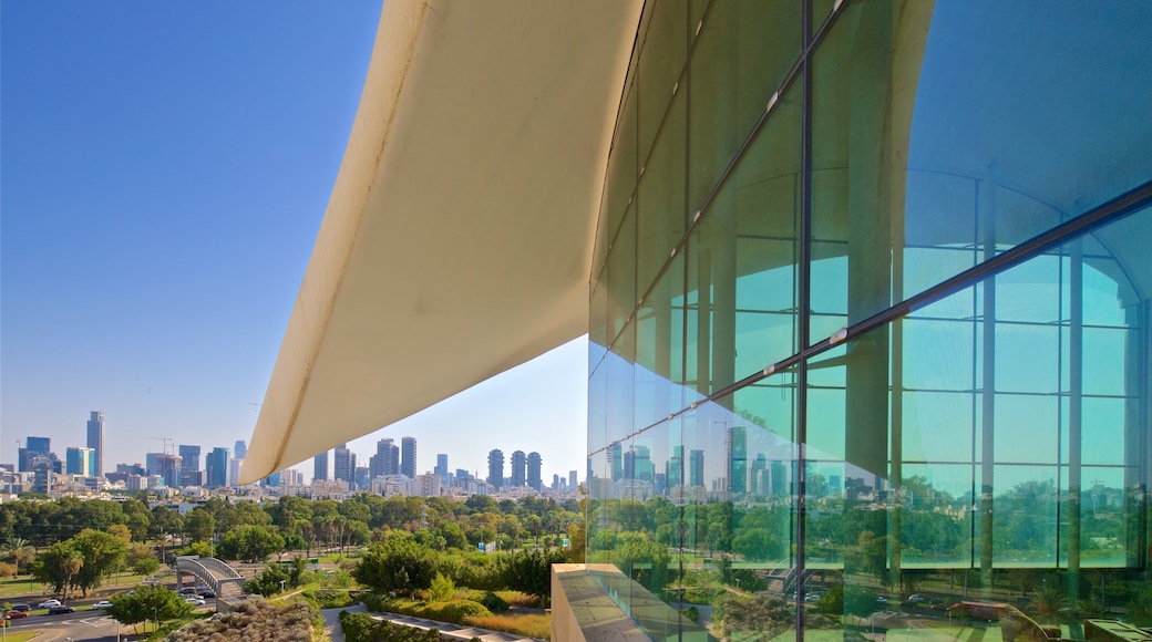 Yitzhak Rabin Center caracterizando paisagem e uma cidade