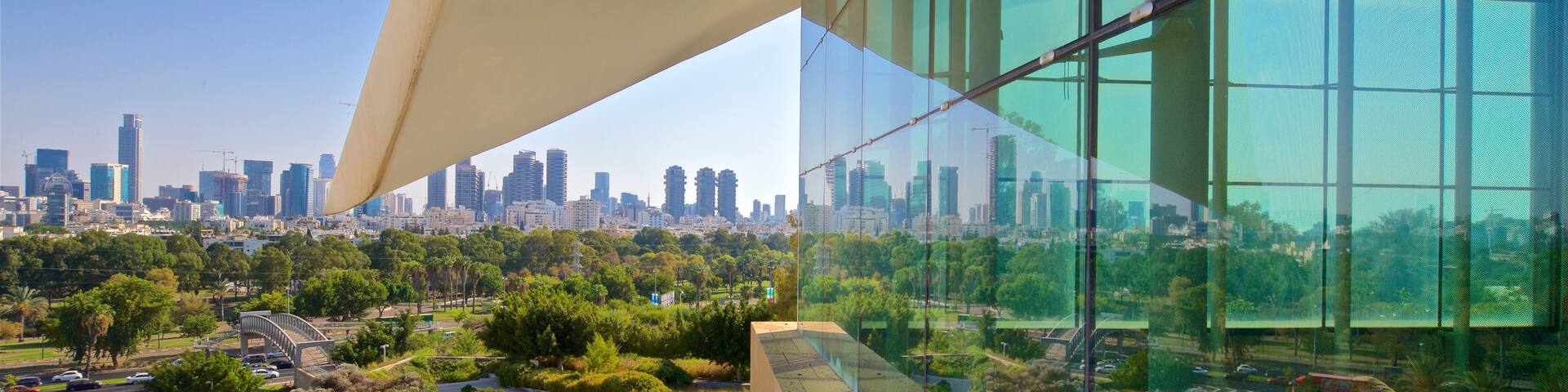 Jitzchak-Rabin-Zentrum welches beinhaltet Stadt und Landschaften