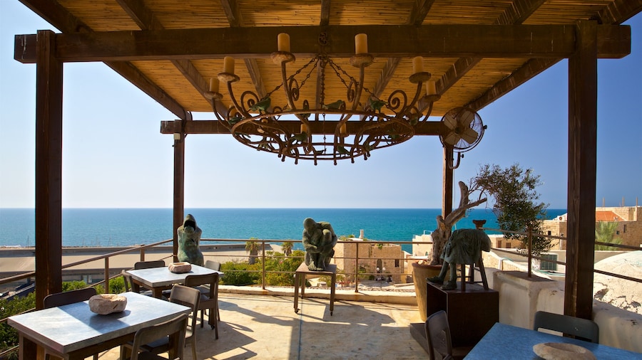 Ilana Goor Museum showing outdoor art and general coastal views