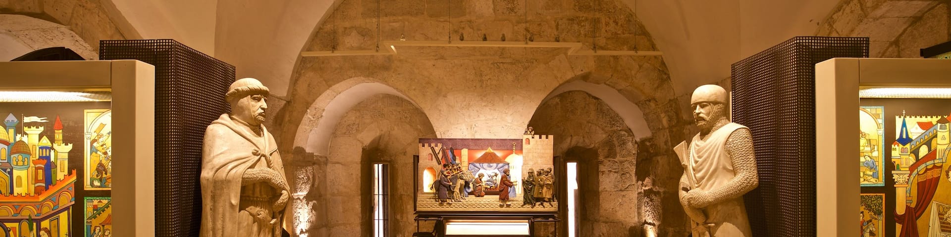 Tower of David Museum of the History of Jerusalem showing a statue or sculpture and interior views