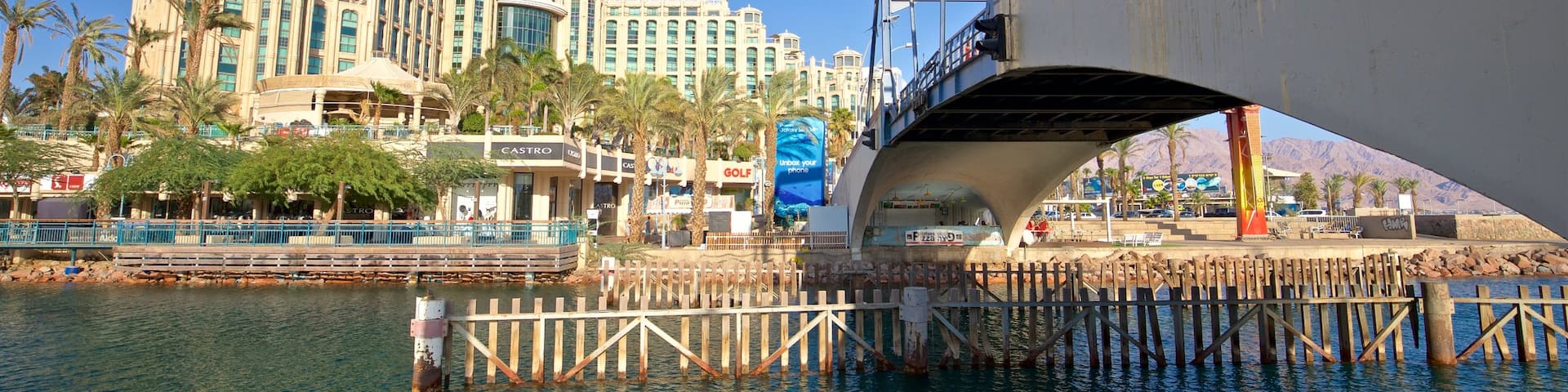 Harbor Bridge featuring a luxury hotel or resort, a bridge and a river or creek