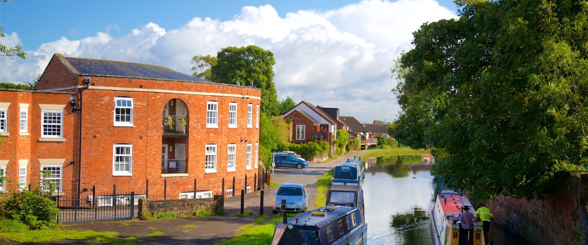 Lymm which includes a river or creek, boating and a small town or village