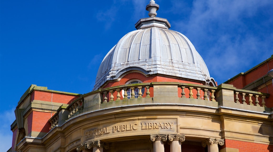 Blackpool Central Library showing heritage elements