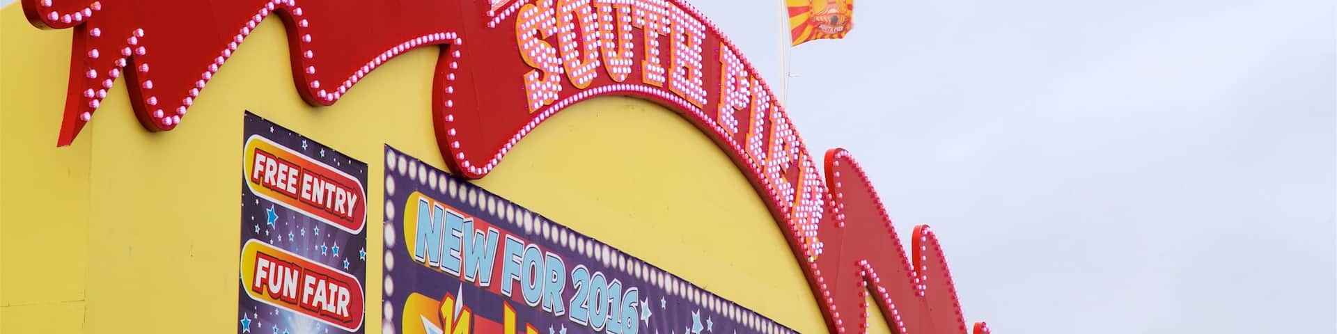 South Pier featuring signage