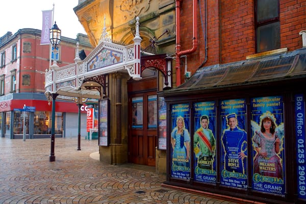 Blackpool Grand Theatre featuring signage