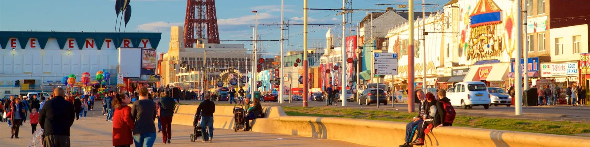 Blackpool Tower as well as a small group of people