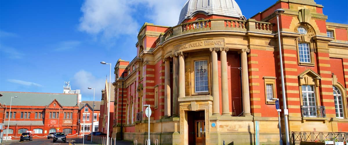 Blackpool Central Library featuring heritage architecture