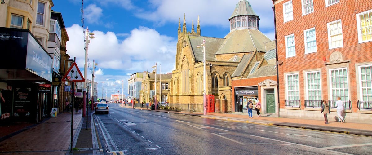 Blackpool Central Library featuring heritage architecture