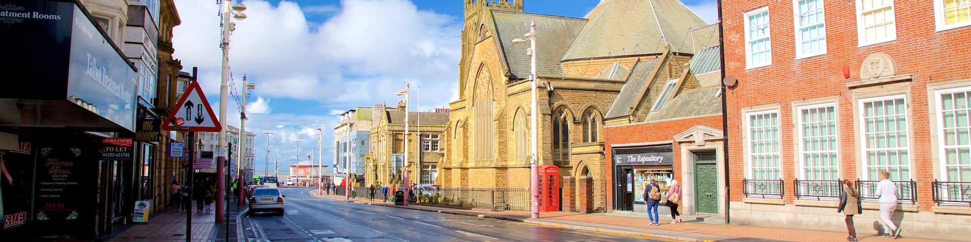 Blackpool Central Library featuring heritage architecture