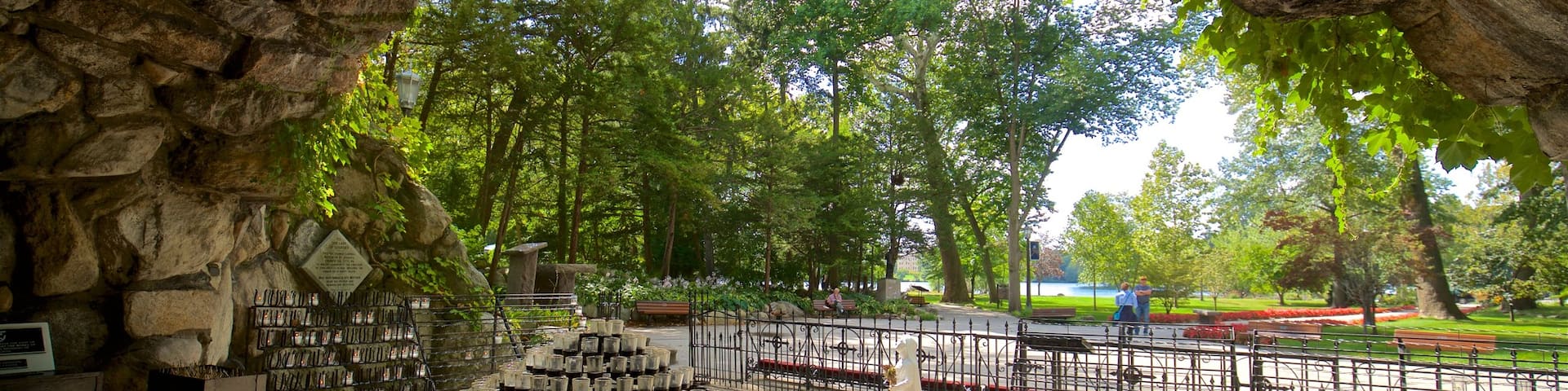 Grotto of Our Lady of Lourdes which includes a garden