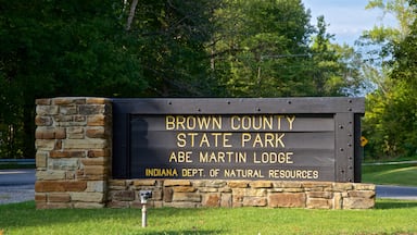 Brown County State Park featuring signage