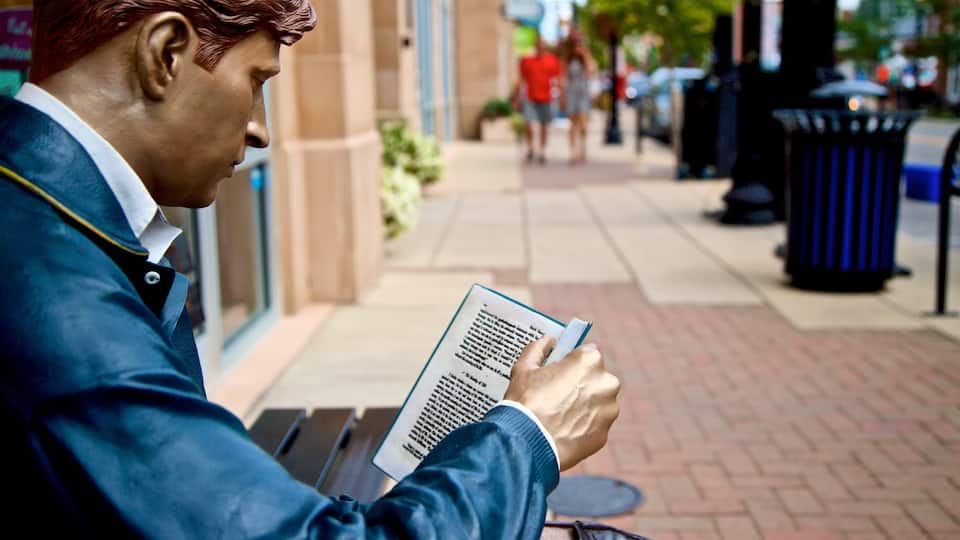 Carmel Arts and Design District featuring outdoor art and a statue or sculpture